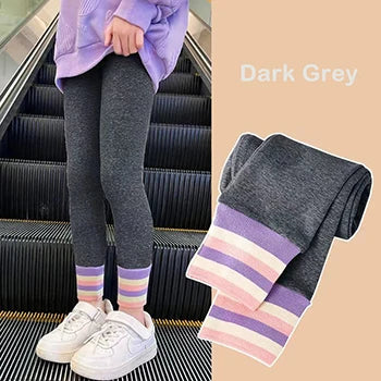 Kids Girls Casual Knitted Warm Cotton Leggings childrensterritory