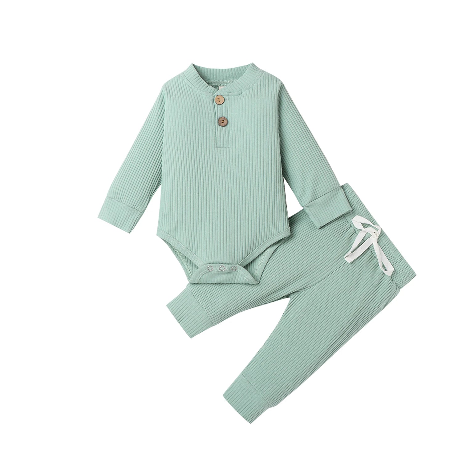 Ribbed Stripe Soft Cotton Romper Pants for Baby childrensterritory