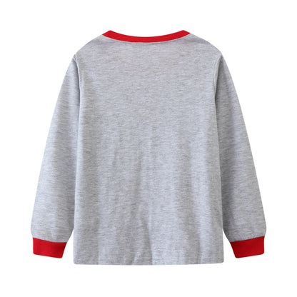 Cartoon Print Long Sleeves Kids Autumn Clothing Set childrensterritory