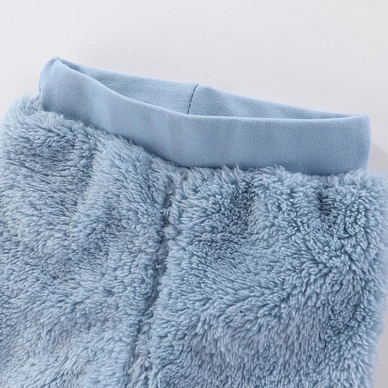 Kids Cartoon Design Long Sleeves Warm Clothing Set