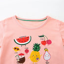 Girls Cartoon Print Casual Summer T-Shirts