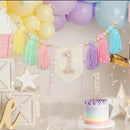 Handmade Wooden Bead Tassel Garland Prop for First Birthday childrensterritory