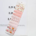 10 Pieces/Lot Flower Print Cotton Alloy Hair Clips Set childrensterritory
