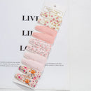 10 Pieces/Lot Flower Print Cotton Alloy Hair Clips Set childrensterritory