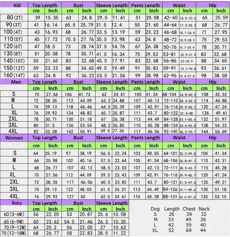 Letter Print Cute Family Matching Cotton Christmas Pajamas childrensterritory