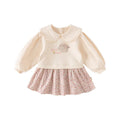 Kids Girl's Gentle Warm Skirt Top Set for Outdoor Party childrensterritory