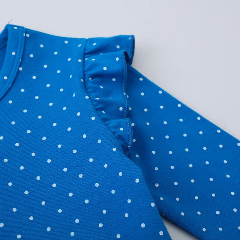 Cartoon Birds Embroidered Design Long Sleeves Girls Dresses childrensterritory