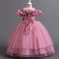 Girls' Luxury Puffy Long Princess Dresses for School Performance childrensterritory