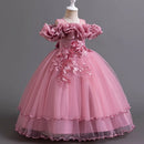 Girls' Luxury Puffy Long Princess Dresses for School Performance childrensterritory