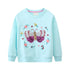 Long Sleeve Cartoon Embroidery Children Girls Sweatshirts childrensterritory