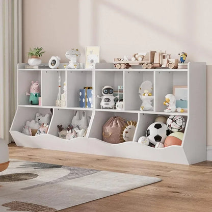 Multi-Shelf Kids Bookshelf and Toy Storage Cabinet