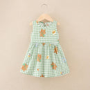 Kids Girls Cartoon Pattern Summer Party Dresses