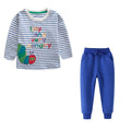 Kids Cartoon Animals and Letter Print 2 Piece Suit Sets childrensterritory
