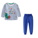 Kids Cartoon Animals and Letter Print 2 Piece Suit Sets childrensterritory