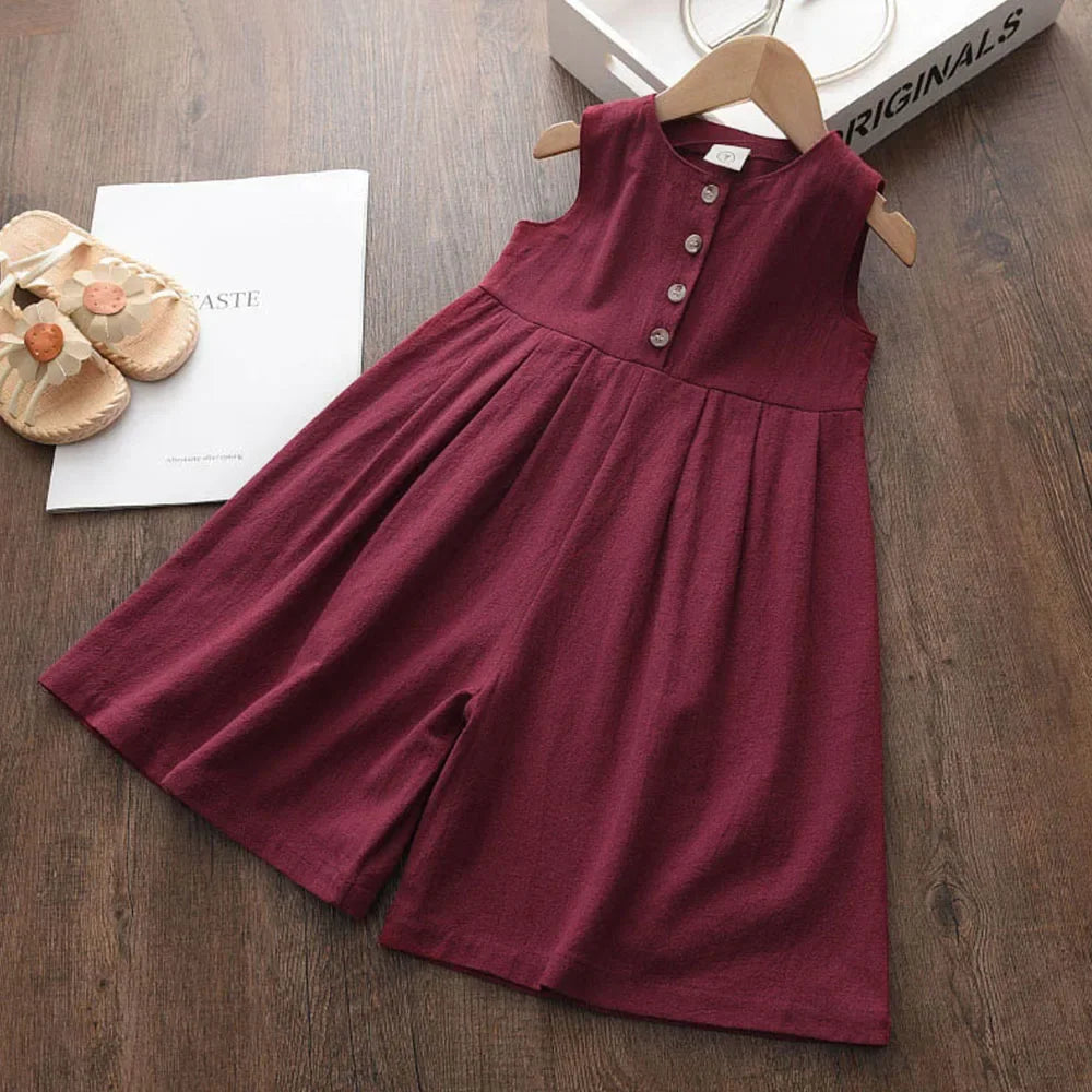 Kids Girls Cotton T-Shirt + Pant Summer 2 Piece Sets