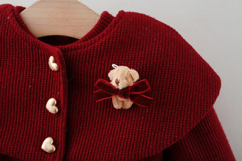 Girls' Full-Sleeved Winter Party Dresses