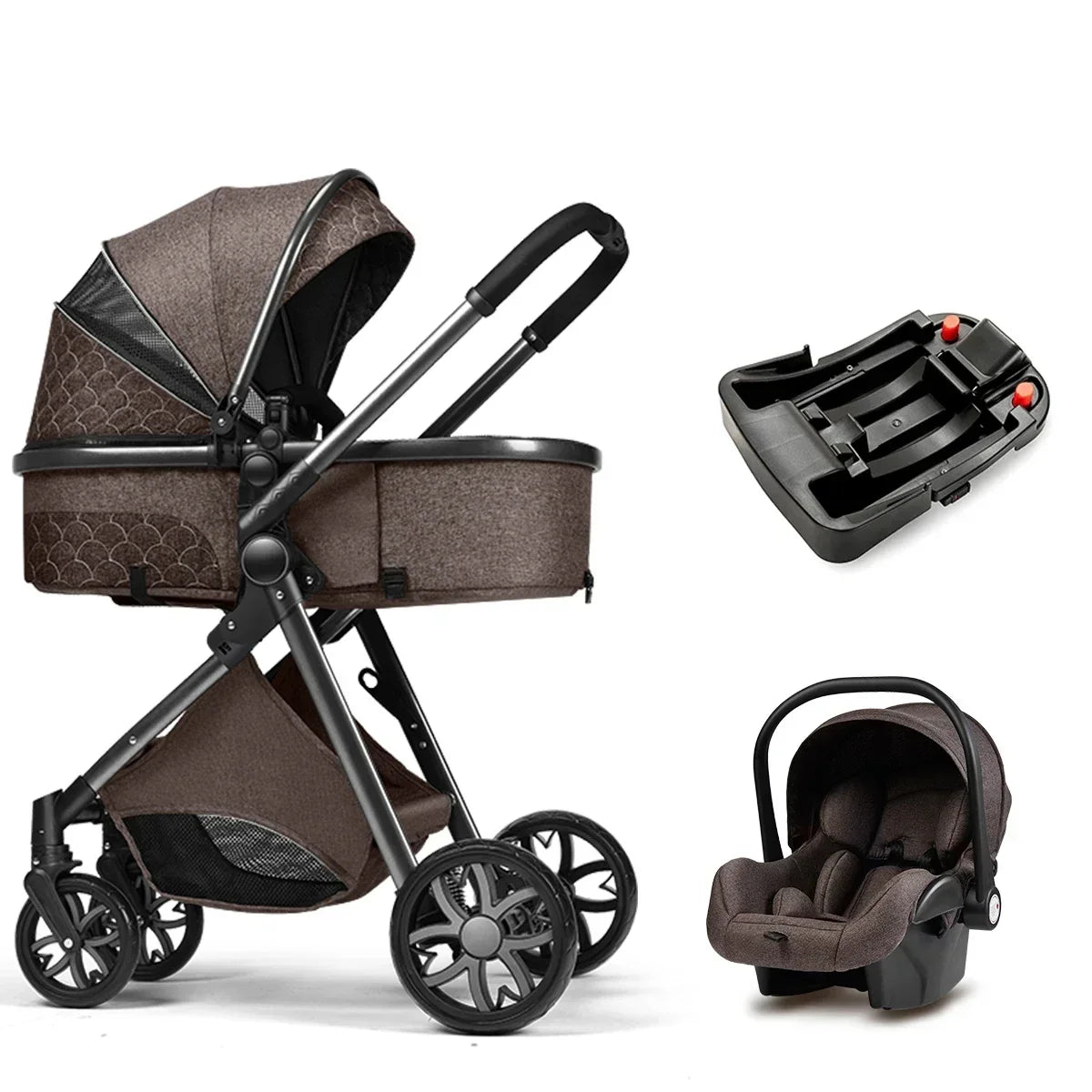 High Landscape Royal Folding 3-in-1 Baby Stroller