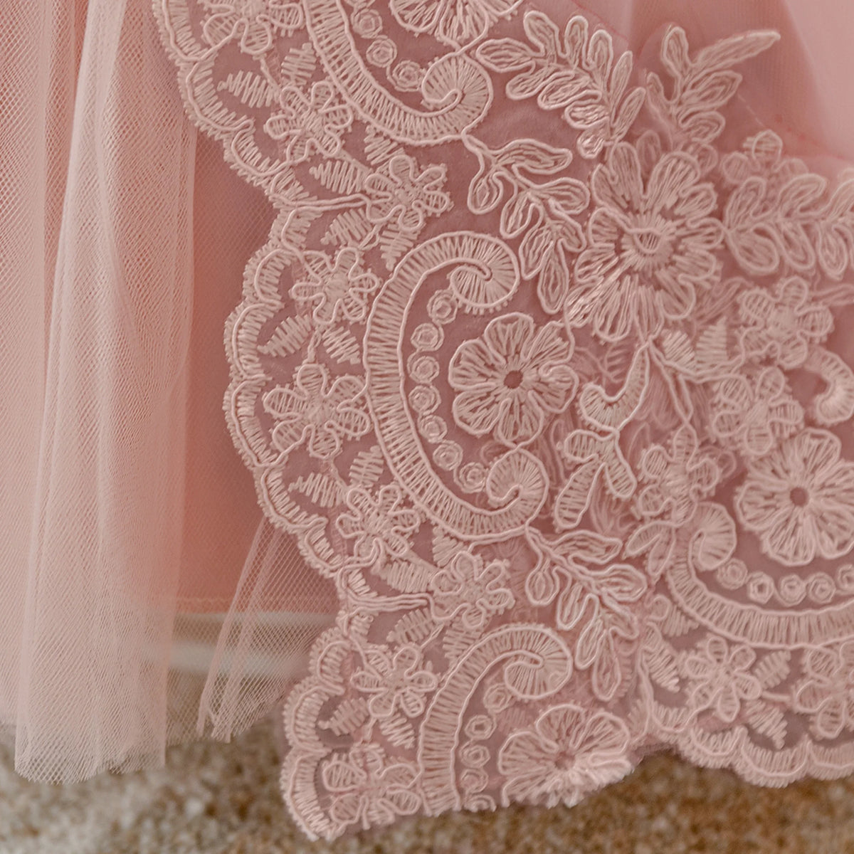 Fluffy Lace Design Baby Girl Birthday Dress
