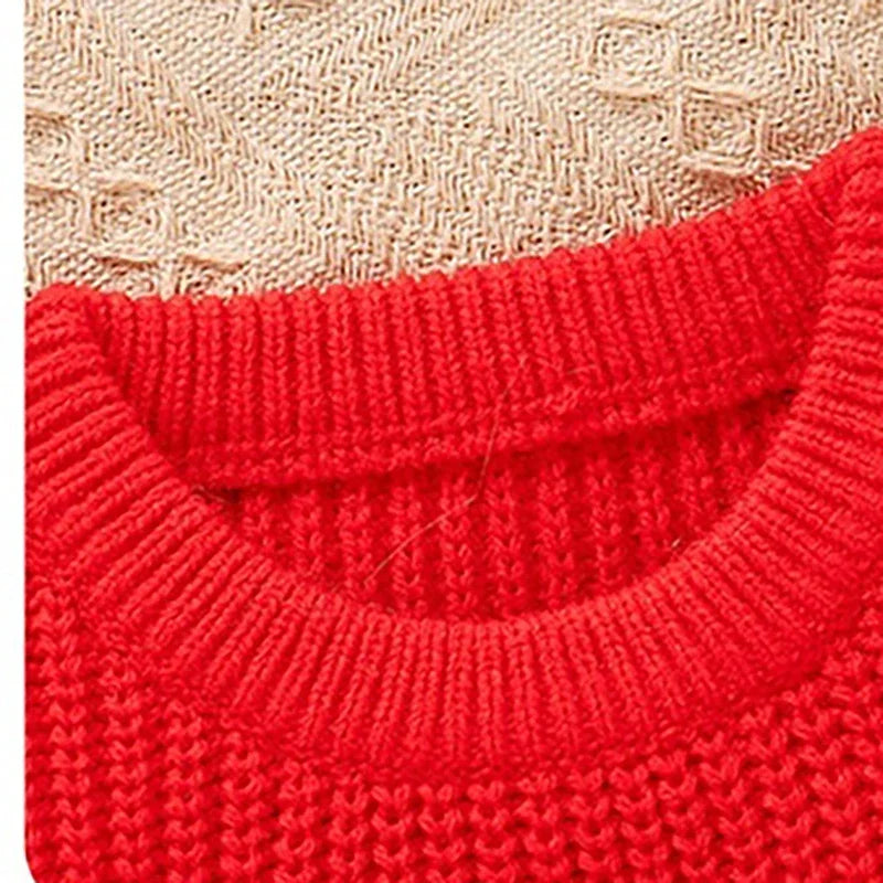 Kids' Long-Sleeved Embroidery Design Warm Sweater