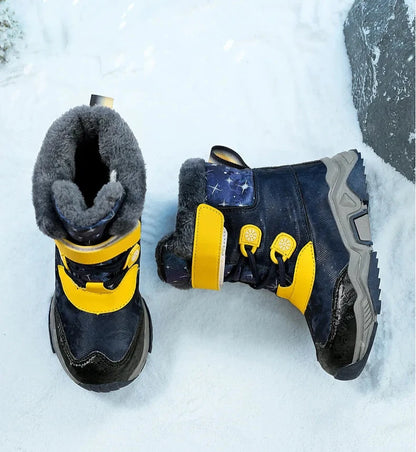 Kids Anti Slip Waterproof Plush Warm Snow Boots childrensterritory