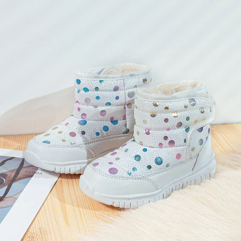 Cute Dots Design Kids Anti-skid Snow Boots childrensterritory