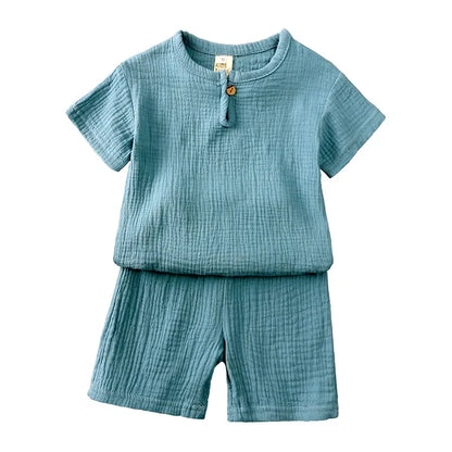 Short-Sleeved Casual Summer Outfits For Boys childrensterritory