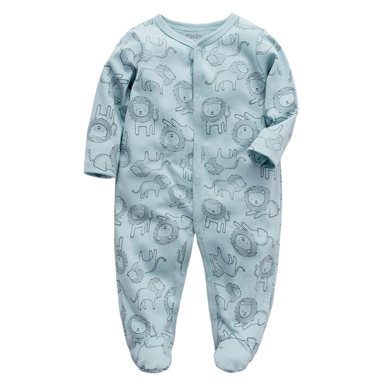 Soft Cotton Warm Printed Baby Overall Zipper Rompers