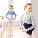 Girls' V-Neck Long Sleeves Ballet Dance Tops childrensterritory