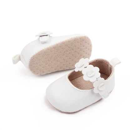 First Walker Flower Design Leather Shoes childrensterritory