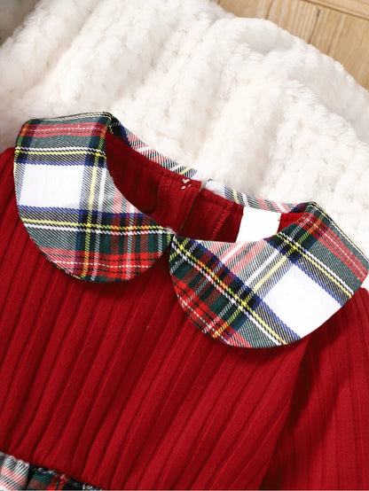 Girls’ Collar Design Long Sleeves Casual Dresses childrensterritory