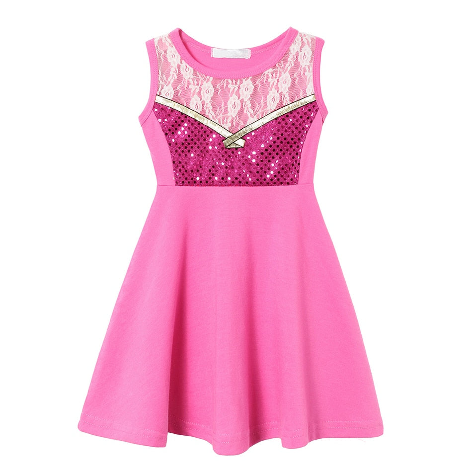 Kids GIrls Disney Princess Birthday Party Costume for Summer childrensterritory