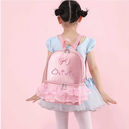 Little Girls Ballerina Dance Backpack with Shoe Compartment childrensterritory