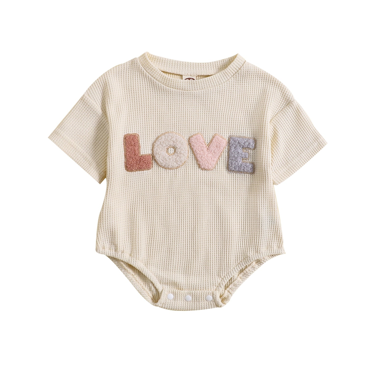 Love Embroidery Baby Unisex Summer Bodysuit childrensterritory