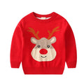 Kids Cartoon Print Long-Sleeved Warm Sweaters