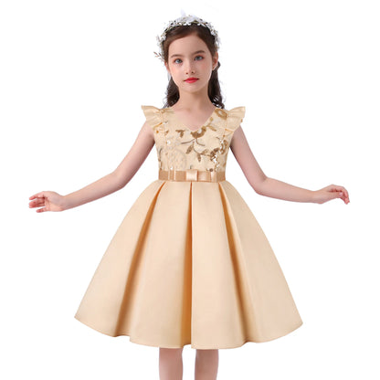 Beading Flower Design Wedding Party Tutu Dresses for Girls childrensterritory