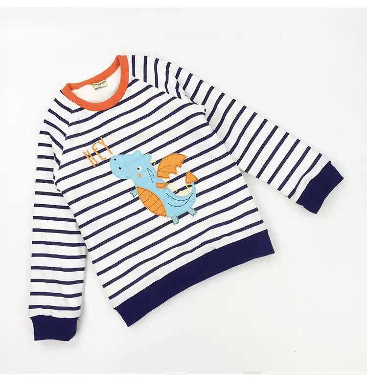 Long-Sleeved Cartoon Print Winter Hoodies For Kids
