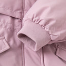 Kids Girls Solid Zipper Hooded Fur Padded Warm Jacket childrensterritory
