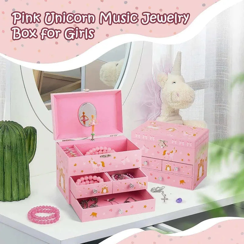 Musical Ballerina Jewelry Box for Kids Girls