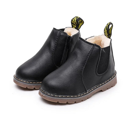 Infant Winter Warm Chelsea Design Leather Boots childrensterritory