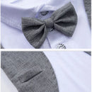 Boys' Casual  Bow Tie Design Summer Clothing Set