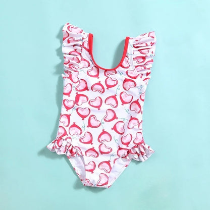 Little Girls Printed One-Piece Summer Swimsuit
