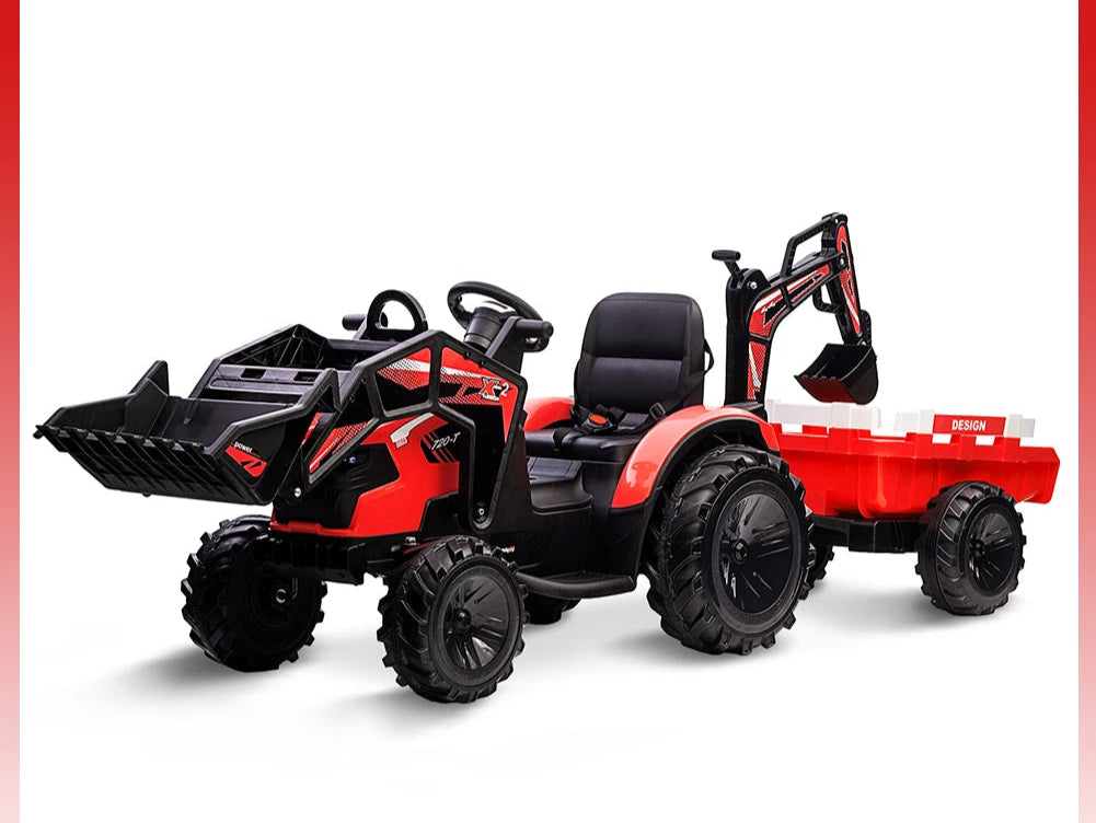 3 in 1 Remote Control Kids Ride on Tractor, Excavator &amp; Bulldozer Toy childrensterritory
