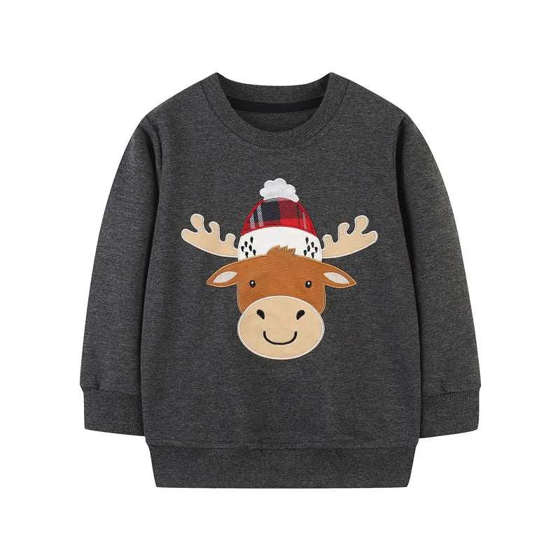Kids Cartoon Print Long Sleeve Sweatshirts childrensterritory