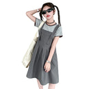 Kids/Teen Girls Solid Color Top and Dress Set for Summer childrensterritory