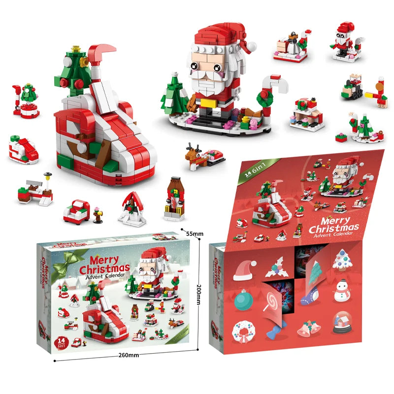 Christmas Advent Calendar Building Blocks Set for Kids childrensterritory
