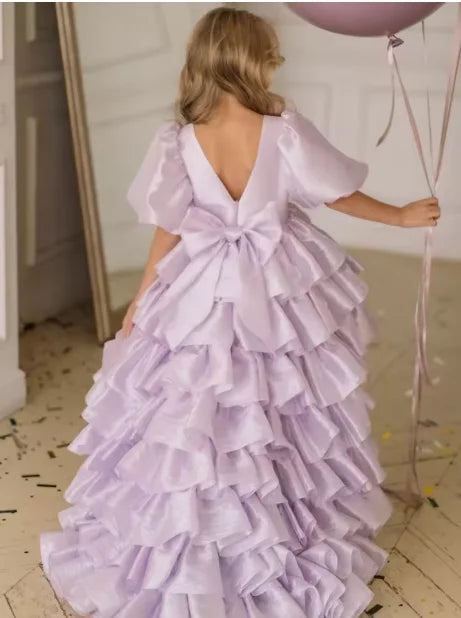 Baby/Kids Girls High Low Layered Tulle Evening Party Dresses childrensterritory