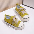 Little Boys Girls Jelly Color Canvas Lace Up Flats Shoes childrensterritory