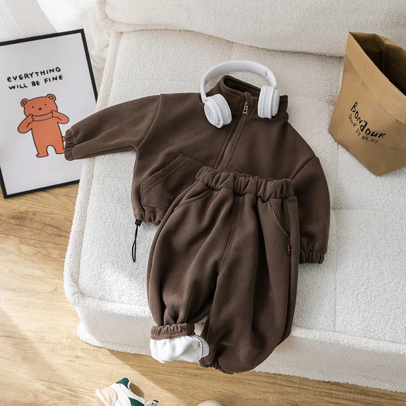 Kids' Long-Sleeved Winter Casual Clothing Set childrensterritory