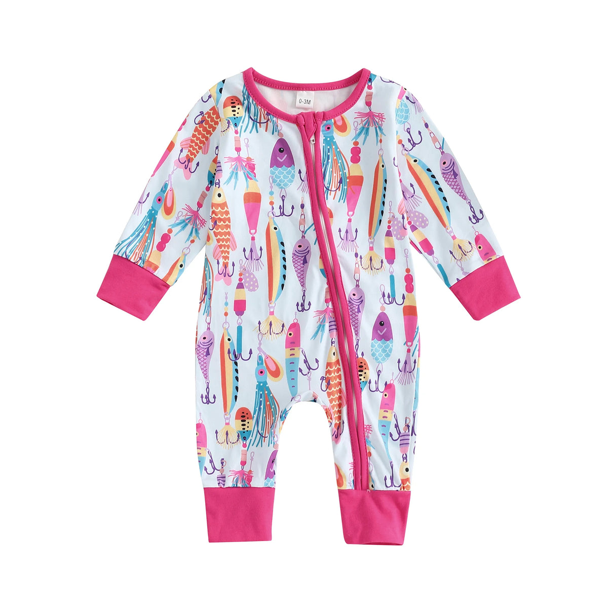 Baby Long Sleeve Printed Rompers for Spring