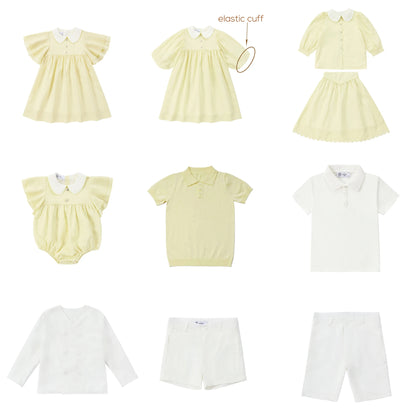 Collar Design Summer Casual Family Matching Outfits childrensterritory